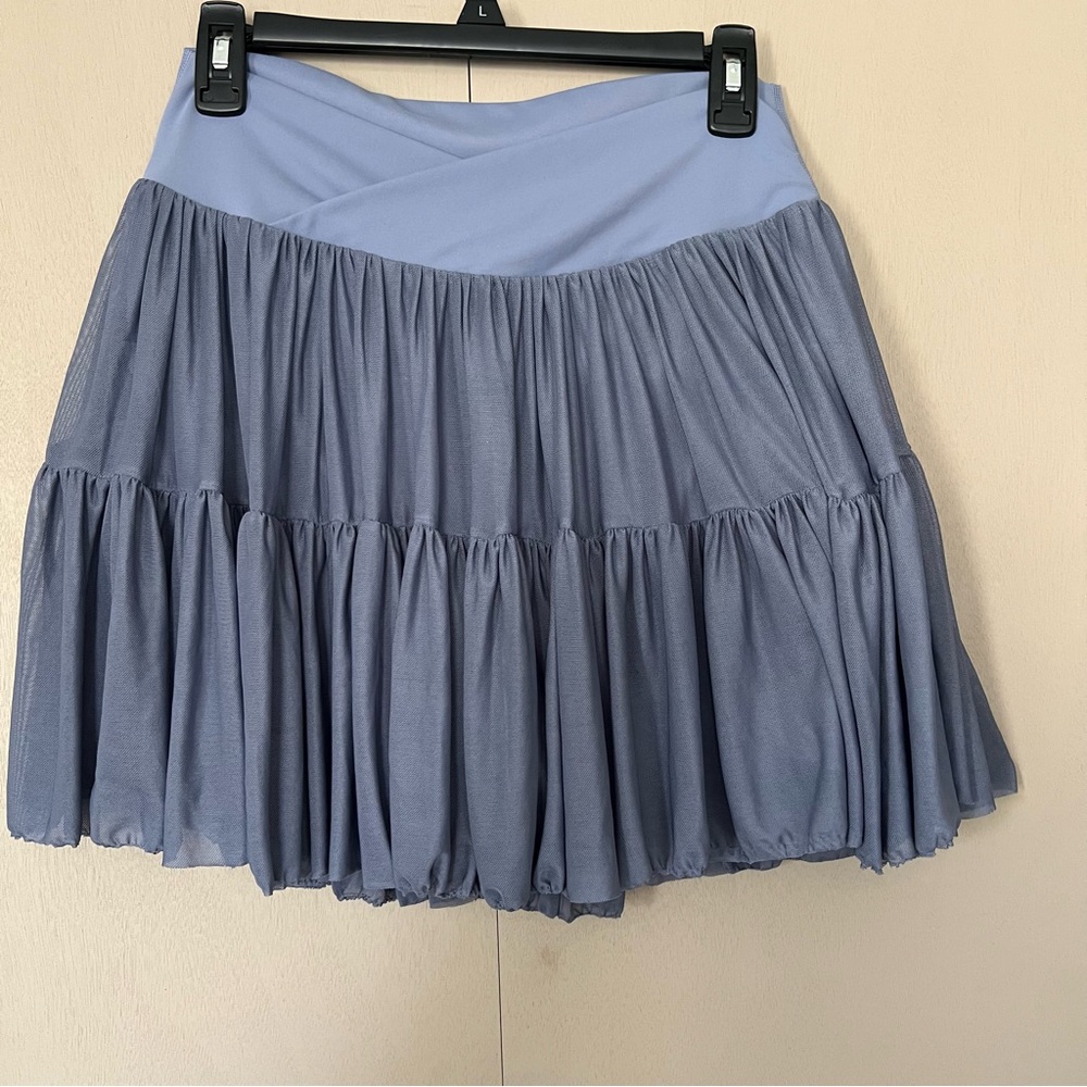 L Blogilates Blue/Grey Athletic Skort, Ballerina Athleisure, Shorts with Pockets